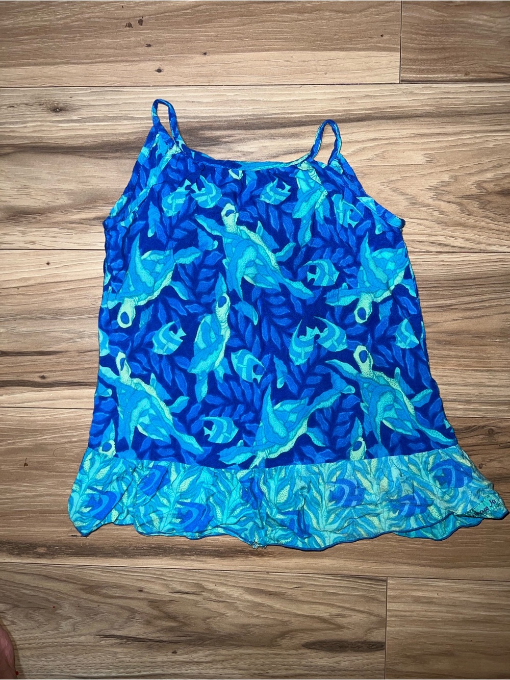 Rainbow Jo Girls Blue Tropical Print Camisole Top